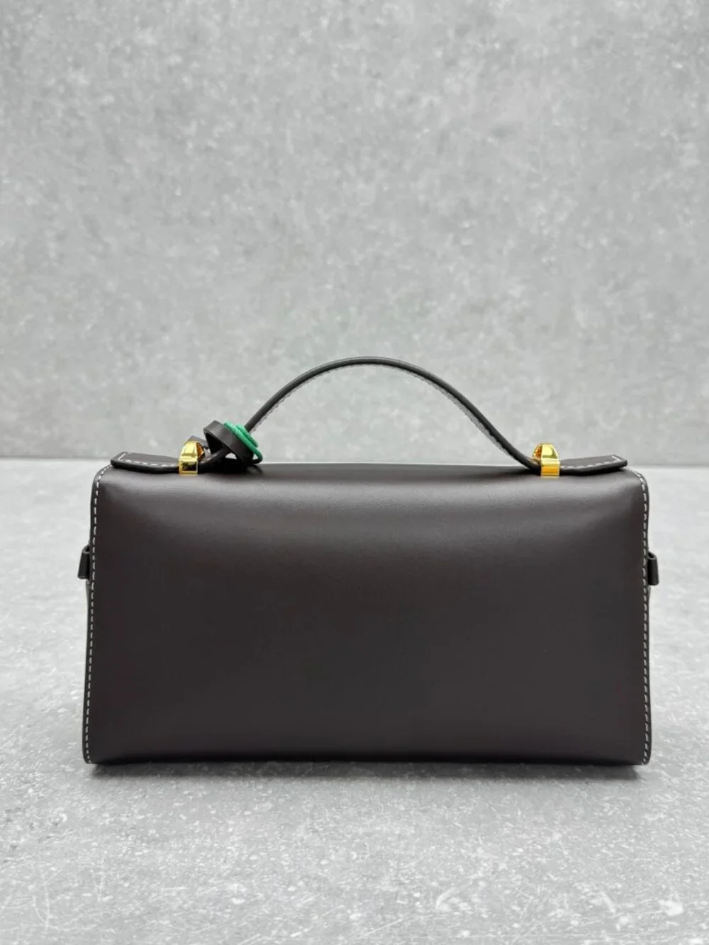 Loro Piana Extra Pocket L19 Dark Brown Leather Handbag